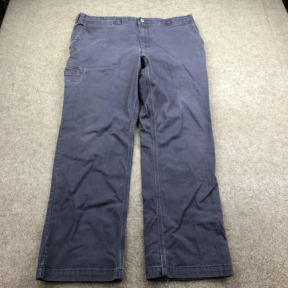 Duluth Trading Co Pants Mens 38x32 Blue Flex Ballroom Khakis Relaxed Stretch